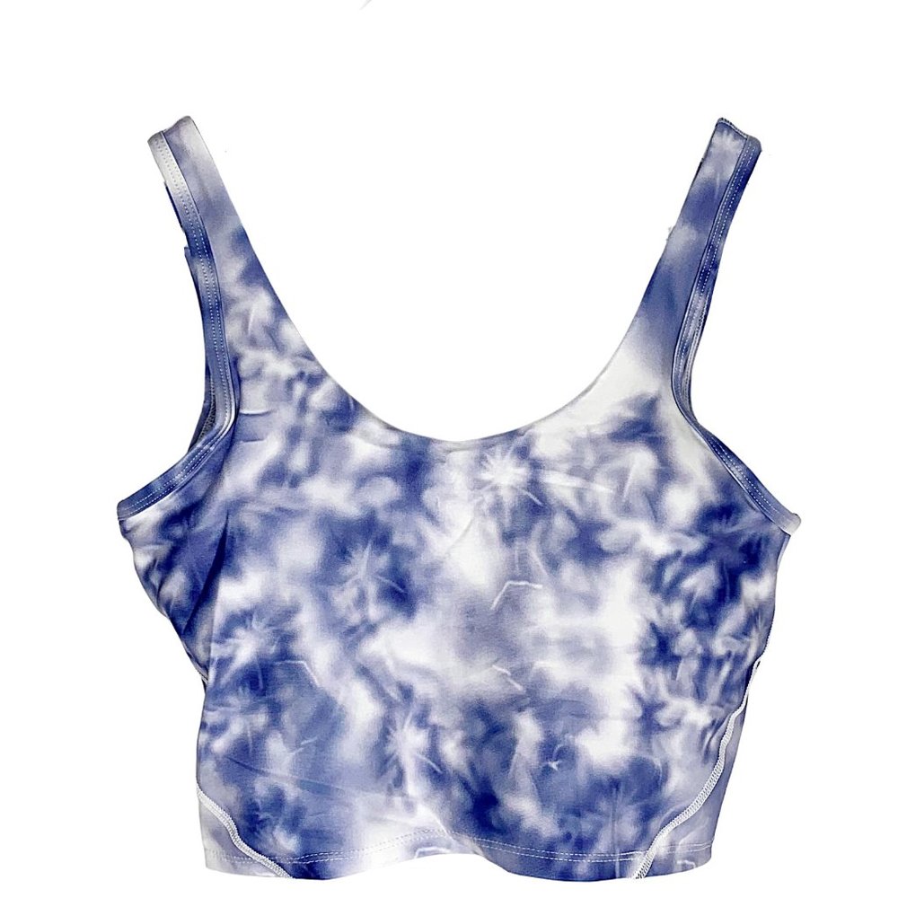 Tie-Dye Crop Top & Legging Set in Blue - Picture 3 of 9